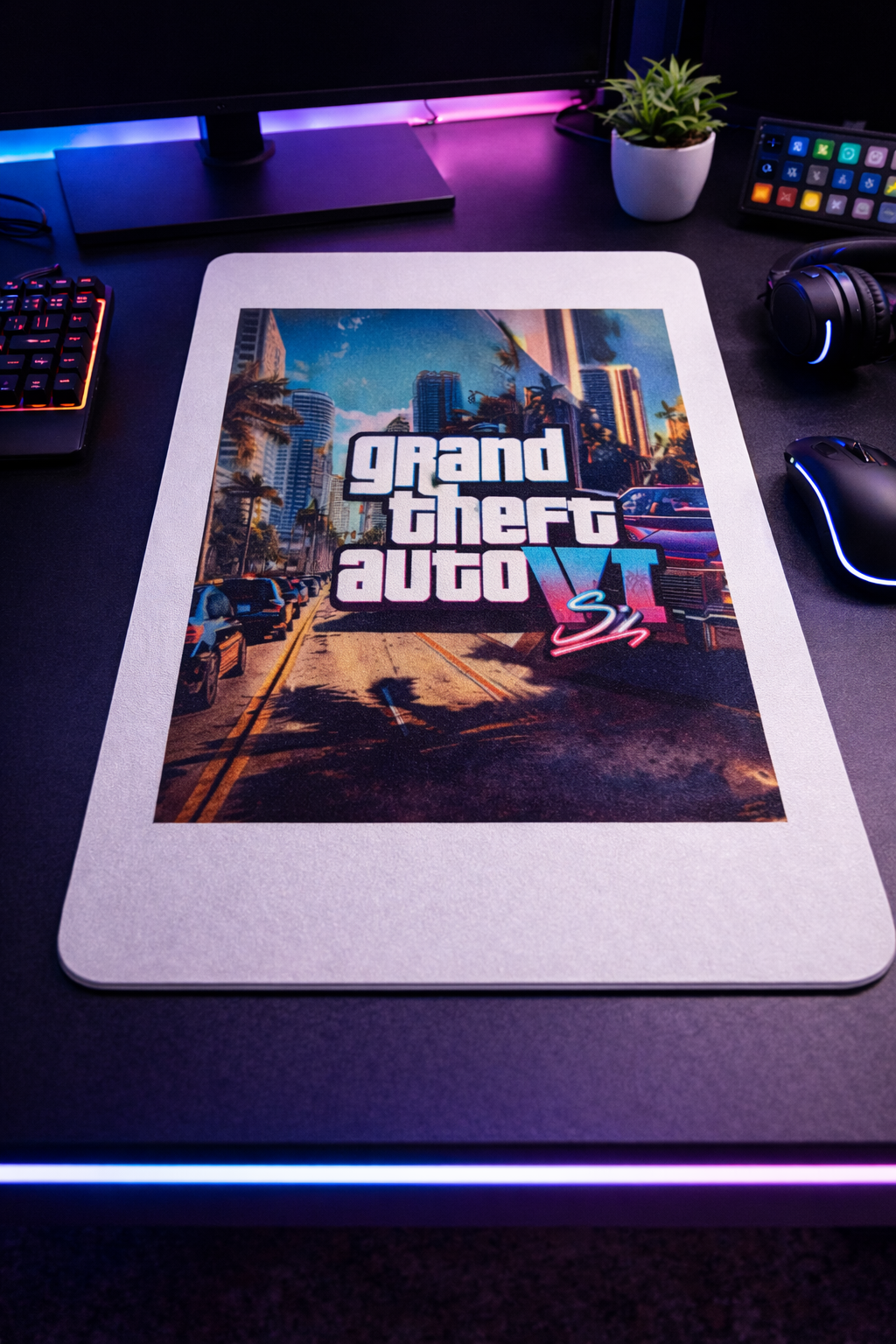 Tapis de souris Grand Theft Auto VI – Édition Bureau & Gaming